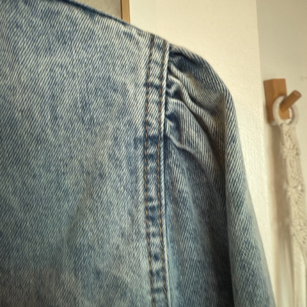 Light Blue Denim Shacket/Jacket - Picture 3 of 5